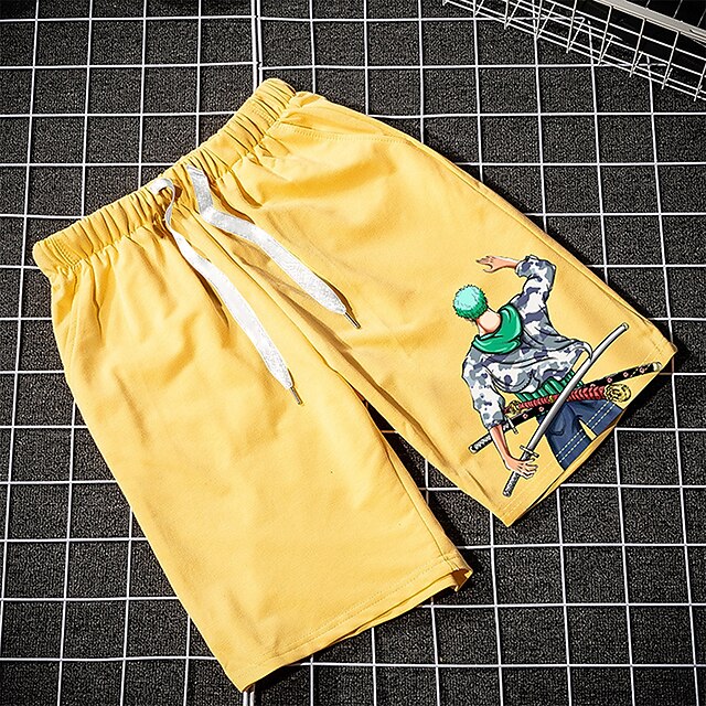 Toys & Hobbies Cosplay & Costumes | Inspired by One Piece Roronoa Zoro Beach Shorts Board Shorts 100% Polyester Anime Harajuku G