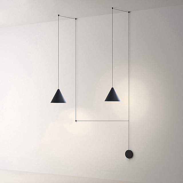 2-luz 20 cm Desenho Único Ilha Design Luzes Pingente Metal Acabamentos Pintados Moderno Estilo nórdico 85-265V