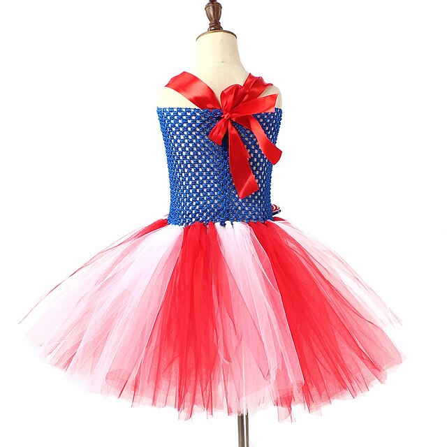 Toys & Hobbies Cosplay & Costumes | USA Flag Dress Cosplay Costume Kids Girls Cosplay Party Festival Festival / Holiday Polyeste