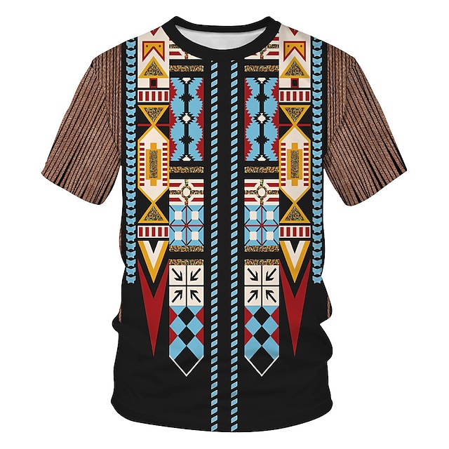 Toys & Hobbies Cosplay & Costumes | Inspired by American Indian Native American T-shirt Anime Polyster Anime 3D Harajuku Graphic