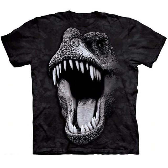 Baby & Kids Boys Clothing | Kids Boys T shirt Short Sleeve 3D Print Dinosaur Animal Crewneck Black Children Tops Spring Summer A