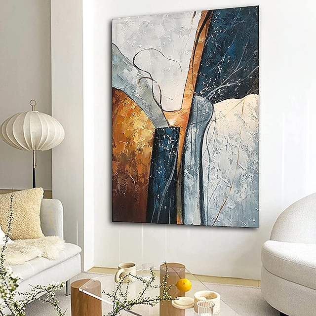 Home & Garden Wall Art | Oil Painting Hand Painted Vertical Abstract Modern Rolled Canvas (No Frame) - CX65338