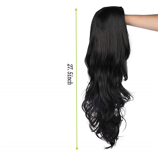 Beauty & Hair Wigs & Hair Pieces | Black Curly Wavy Middle Part Layered Long Synthetic Wigs for Women - ON30703