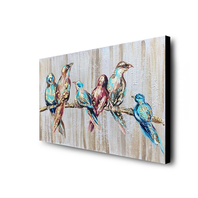 Home & Garden Wall Art | Oil Painting Hand Painted Horizontal Abstract Animals Modern Stretched Canvas - LZ70255