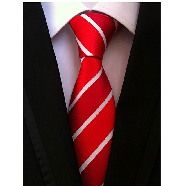  Homme Cravates Travail Mariage Gentleman Style Formel Style Moderne Jacquard Mode Rayé Formel Affaires Soirée Formelle