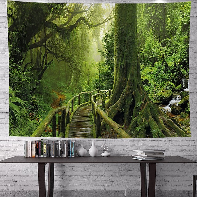 Home & Garden Home Decor | Garden Theme Landscape Wall Decor 100% Polyester Contemporary Modern Wall Art, Wall Tapestries of - A