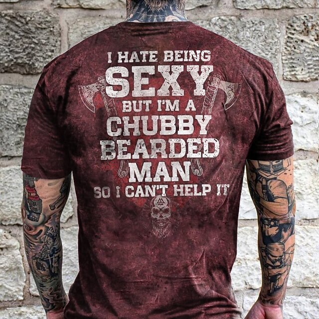 Men's Graphic Creepy Lettering Letter T Shirt Funny T Shirts Short Sleeve T shirt 3D Print Crew Neck Shirt Fashion Basic Classic Street Casual Daily Black Red Green Summer Clothing Apparel S M L XL3