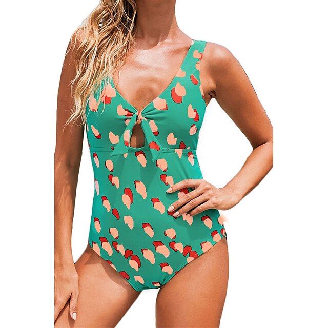 Sports & Outdoors Surfing, Diving & Snorkeling | Womens One Piece Swimsuit Shirred Bodysuit Bathing Suit Swimwear Green Breathab