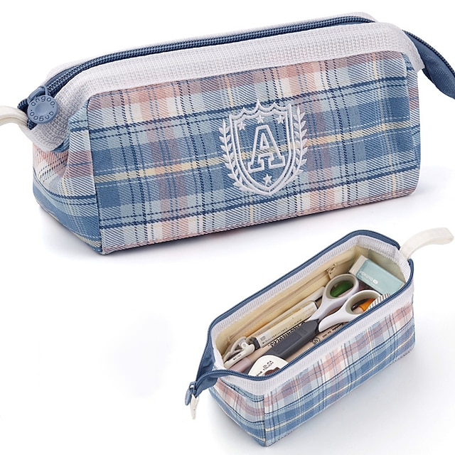  Pencil Case Pen Pouch Marker Bag Wear-Resistant Multifunction With Zipper Canvas for School Office Student