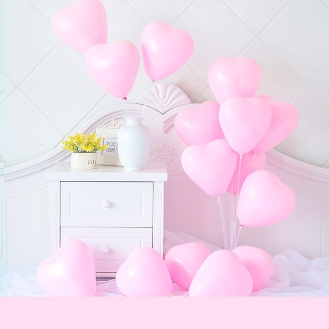 Home & Garden Home Decor | Macaron Heart-Shaped Latex Balloons Wedding Party Decoration Happy Birthday Anniversary - YT03015