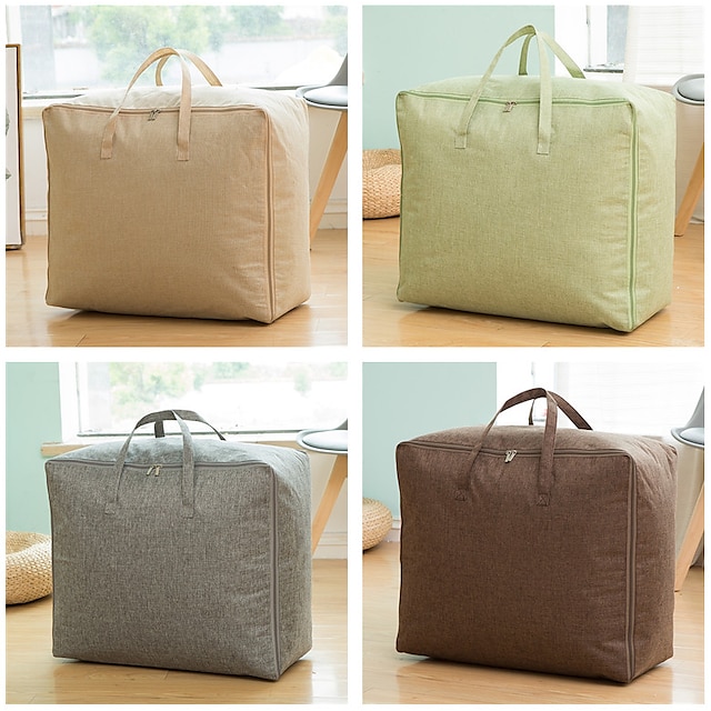  sacchetto di immagazzinaggio della linea di stampa di lino di cotone impermeabile borsa di finitura borsa trapuntata per i vestiti borsa da imballaggio in movimento di grandi dimensioni
