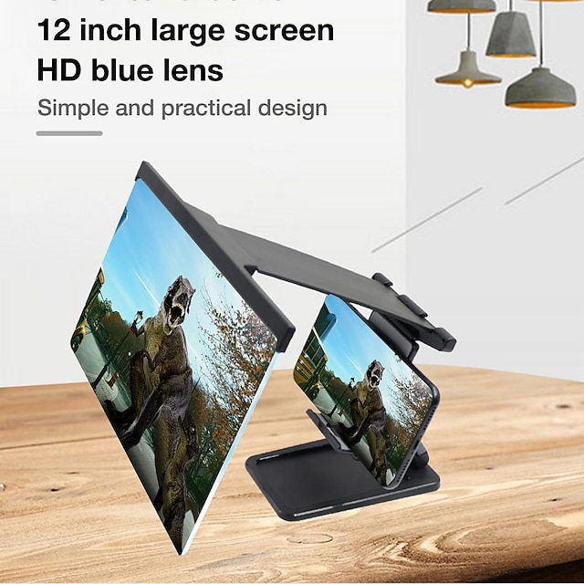 Phones & Accessories Phone Mounts & Holders | 12inch Screen Amplifier HD 3D Video Mobile Phone Magnifying Glass Stand Bracket Ph