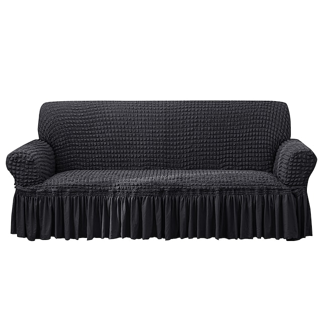 Funda de sofá seersucker, funda de sofá elástica universal, funda de sofá  seccional elástica, sillón loveseat