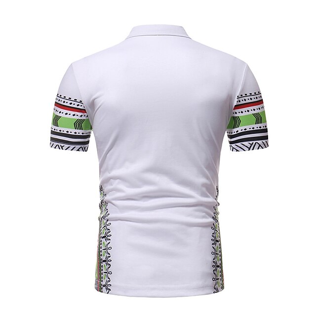 Mens Clothing Mens Shirts | Mens Golf Shirt Tribal Turndown Street Casual Button-Down Short Sleeve Tops Casual Fashion Breathabl