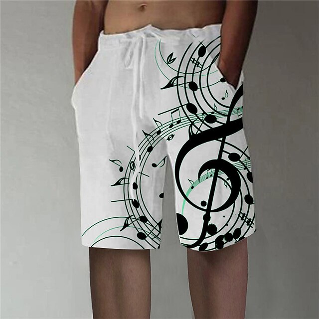 Mens Clothing Mens Bottoms | Mens Designer Stylish Straight Shorts Elastic Waist Print Short Pants Sports Outdoor Daily Graphic 