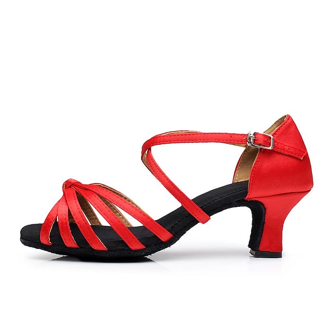 Women's Latin Shoes Dance Shoes Indoor Professional ChaCha Basic Heel ...