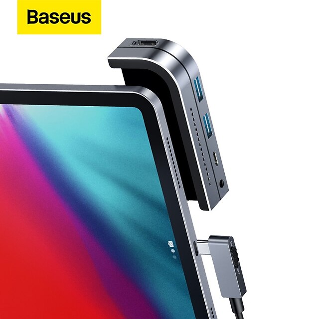  BASEUS USB 3.0 USB C Huburi 6 porturi Înaltă Viteză Mufa USB cu 3,5 mm Card TF HDMI Livrarea energiei Pentru