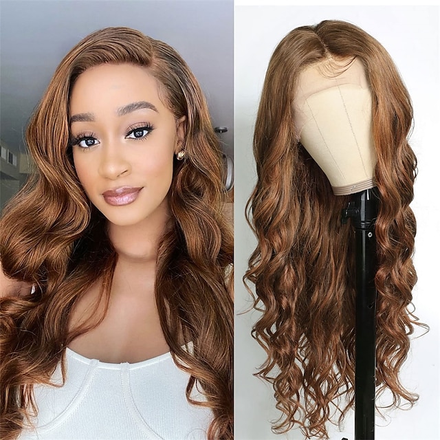 Beauty & Hair Wigs & Hair Pieces | Auburn Highlight #F430 13x4 Loose Wave Lace Front Wig Human Hair for Black WomenVoluminous Bo