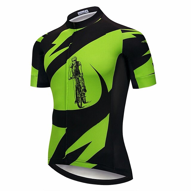 Sports & Outdoors Cycling | 21Grams Mens Short Sleeve Cycling Jersey Bike Top with 3 Rear Pockets Mountain Bike MTB Road Bike Cy