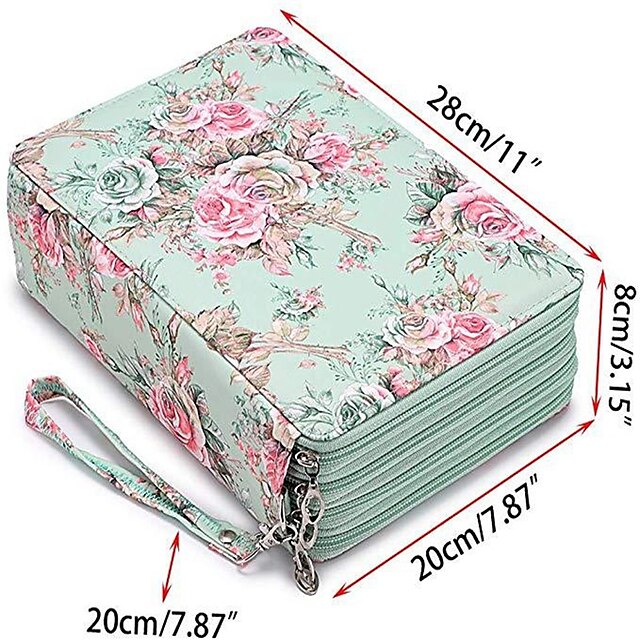 Consumer Electronics Stationery | Pencil Case Pen Pouch Marker Bag Waterproof Slim Wear-Resistant PU Leather for School Office B