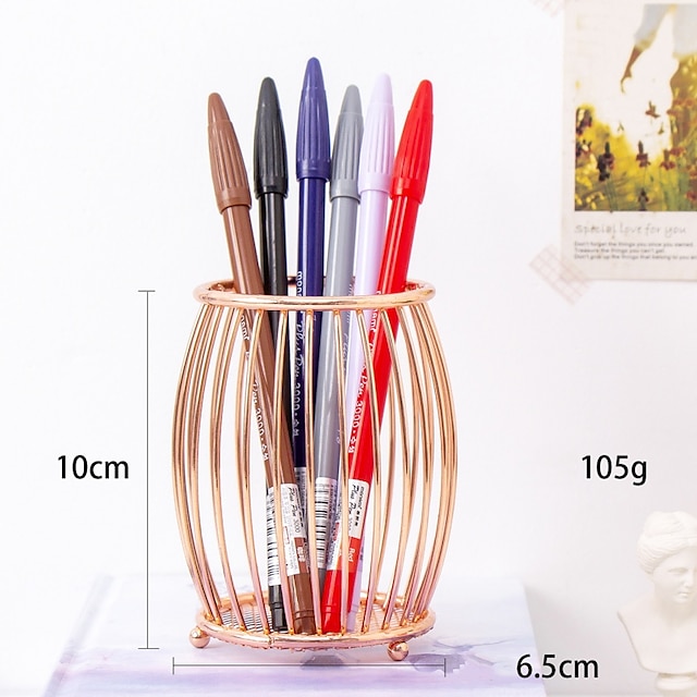 Consumer Electronics Stationery | Pen Pencil Holder Cup Big Capacity Metal for Office Business Student - YA14320