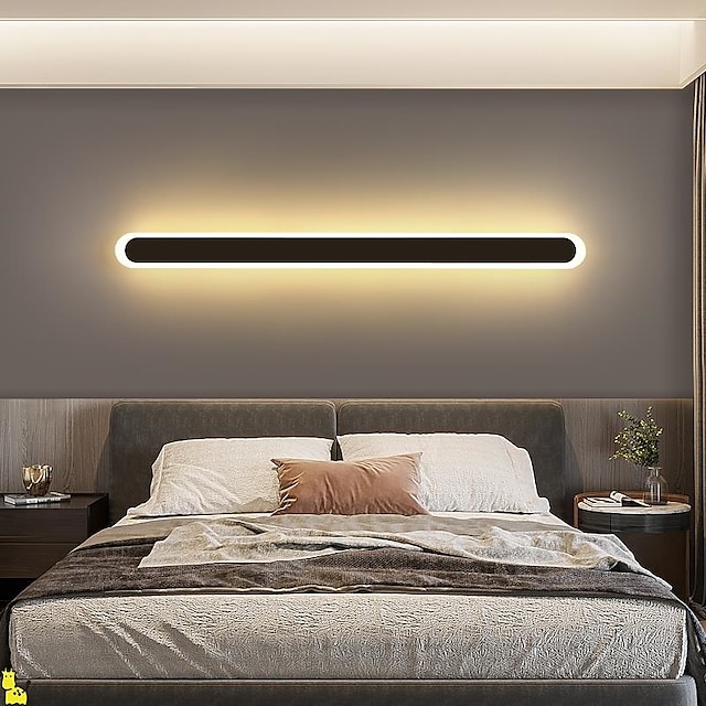  80/100 cm led luzes de parede interiores modernas sala de jantar luz de parede de metal 220-240 v 32 w