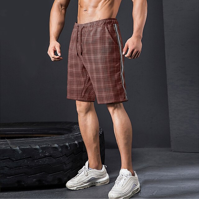 Mens Clothing Mens Bottoms | Mens Casual / Sporty Athleisure Crop Print Knee Length Pants Daily Leisure Sports Micro-elastic Lat