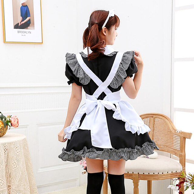 Toys & Hobbies Cosplay & Costumes | Lolita Ōji Lolita (Boystyle) Maid Uniforms Lolita Dress Cosplay Costume Masquerade Maid Suit