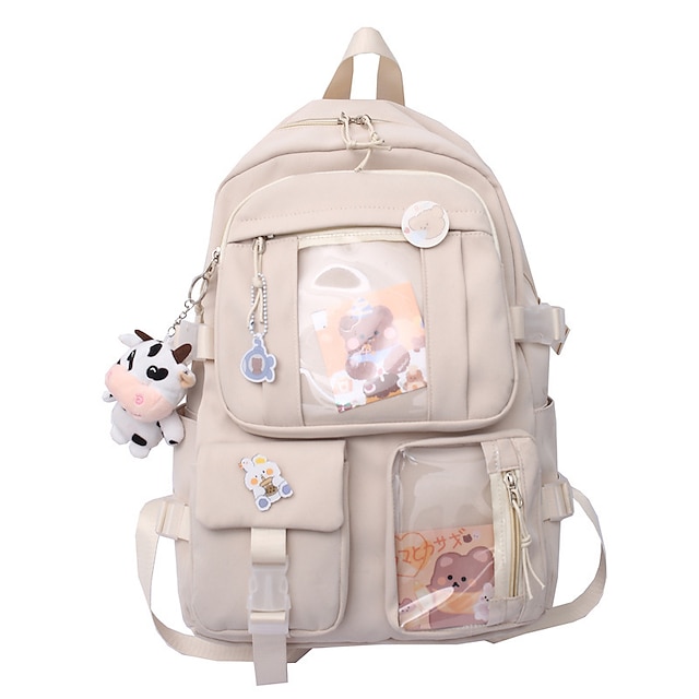 Eagerrich Kawaii Backpack with Cute Pin Accessories Plush Pendant ...
