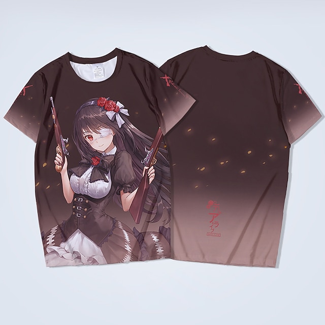 Toys & Hobbies Cosplay & Costumes | Inspired by Date A Live Tohka Yatogami Tokisaki Kurumi T-shirt Cartoon 100% Polyester Anime 