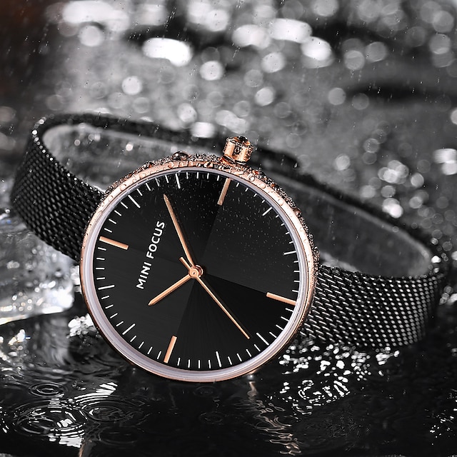  MINI FOCUS นาฬิกาควอตส์ สำหรับ ผู้หญิง ระบบอนาล็อก นาฬิกาอิเล็กทรอนิกส์ (Quartz) สไตล์ แฟชั่น กันน้ำ สร้างสรรค์ โลหะ โลหะผสม แฟชั่น