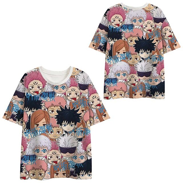 Toys & Hobbies Cosplay & Costumes | Inspired by Jujutsu Kaisen Gojo Satoru T-shirt Anime 100% Polyester Anime Harajuku Graphic K