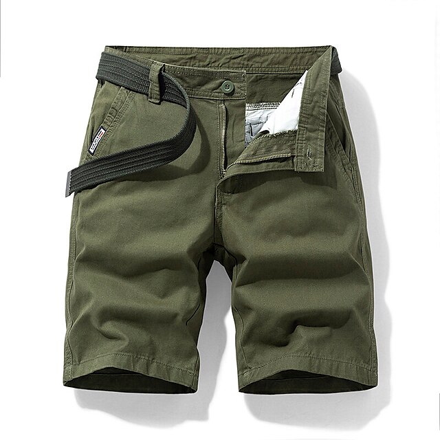 Mens Clothing Mens Bottoms | Mens Cargo Shorts Cargo Pants Pocket Short Pants Casual Daily Inelastic Solid Color Breathable Outd