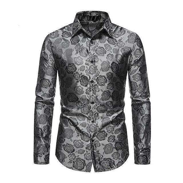 Mens Clothing Mens Shirts | Mens Shirt Graphic Patterned Turndown Casual Daily Button-Down Long Sleeve Tops Casual Fashion Breat