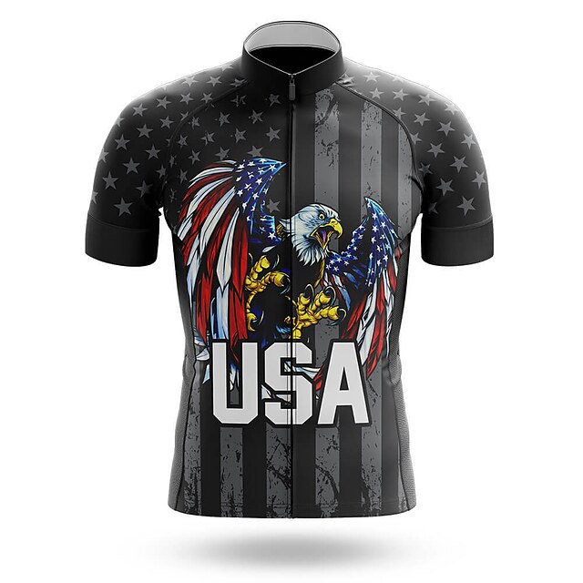 Sports & Outdoors Cycling | 21Grams Mens Short Sleeve Cycling Jersey Bike Top with 3 Rear Pockets Mountain Bike MTB Road Bike Cy