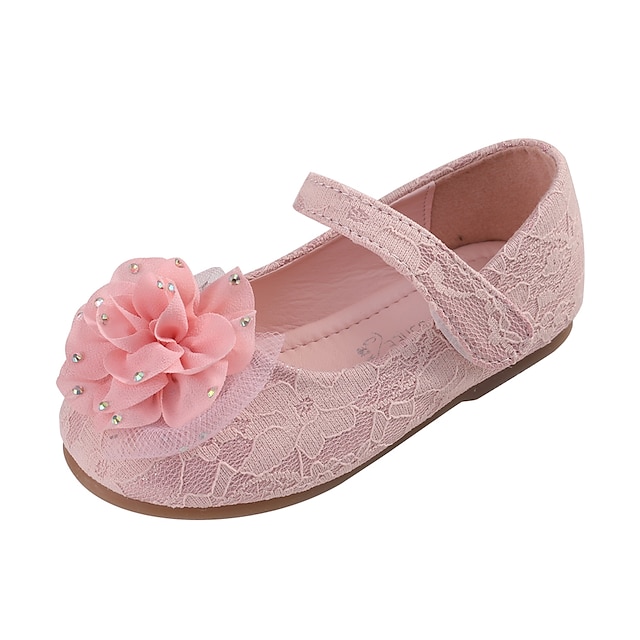 Shoes & Bags Kids Shoes | Girls Shoes Lace Comfort / Flower Girl Shoes Flats Flower / White Shoes for Wedding Party - HQ24628