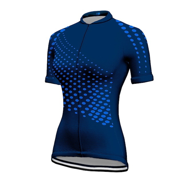 Damen Fahrradtrikot Kurzarm – Atmungsaktiv, Mit 3 Rückentaschen & Reflektierenden Streifen