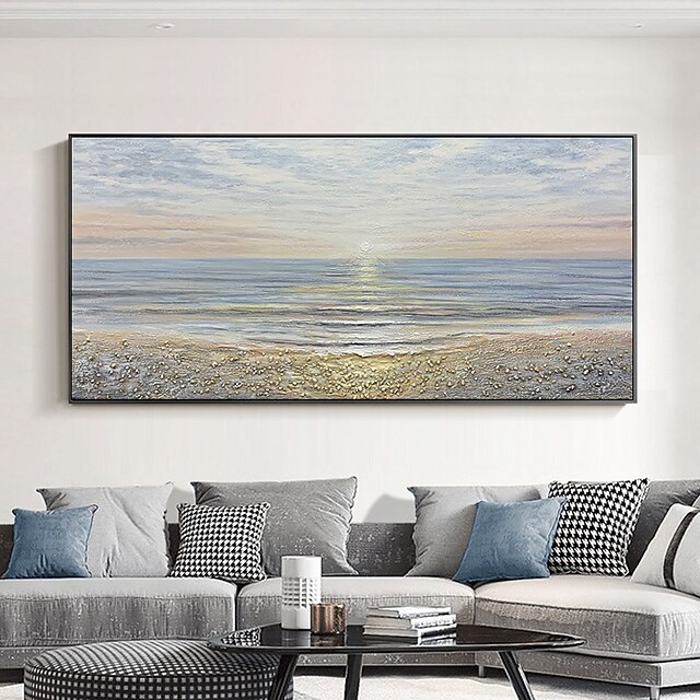 Home & Garden Wall Art | Oil Painting Handmade Hand Painted Wall Art Modern Abstract Seascape Sunset Abstract Landscape Home Dec