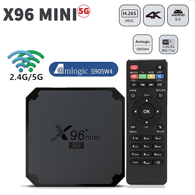  x96mini5gスマートテレビボックスandroid9.0amlogic s905w s905w4 2.4ghz 5g wifi3d4kメディアプレーヤーgoogleyoutubeセットトップボックスx96mini