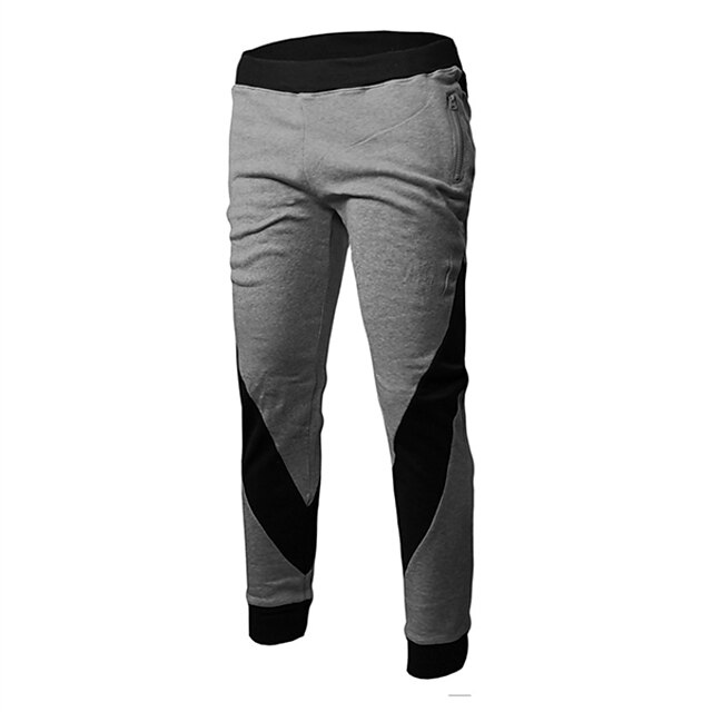 Mens Clothing Mens Bottoms | Mens Casual Tapered pants Pants Casual Micro-elastic Color Block Mid Waist Black Light Grey Navy Bl