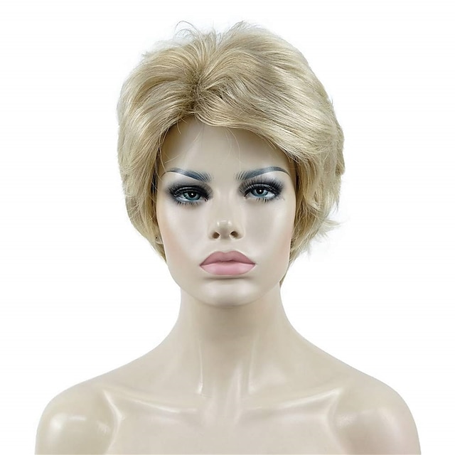 Beauty & Hair Wigs & Hair Pieces | Short Fluffy Natural Wavy Wig Synthetic Hair Women Capless Wigs - XQ65543