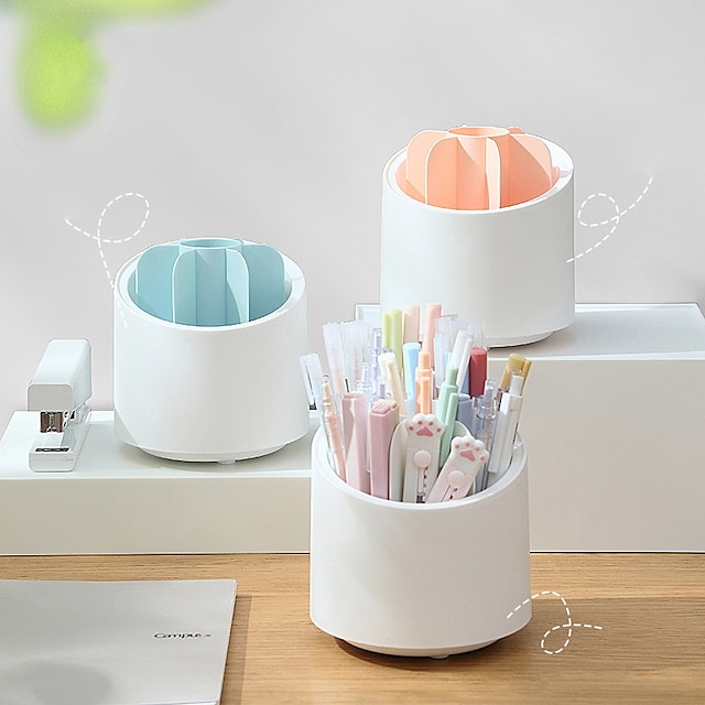 Consumer Electronics Stationery | Pen Pencil Holder Cup Lightweight Multifunction Plastics for Office Student Kids - UH97792