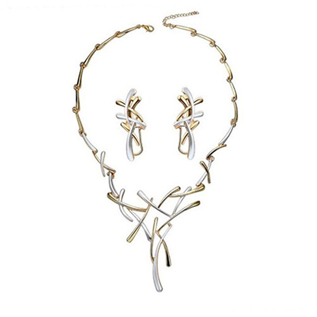 Shoes & Bags Fashion Accessories | May polly New two-color Cross Necklace Earrings Set - RS73967