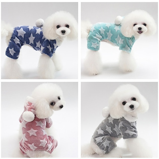 ropa para mascotas ropa para perros e invierno pijamas para mascotas 18 estrellas de patas de lana ropa para perros pequeños al por mayor 8863286 2022 – €13.19