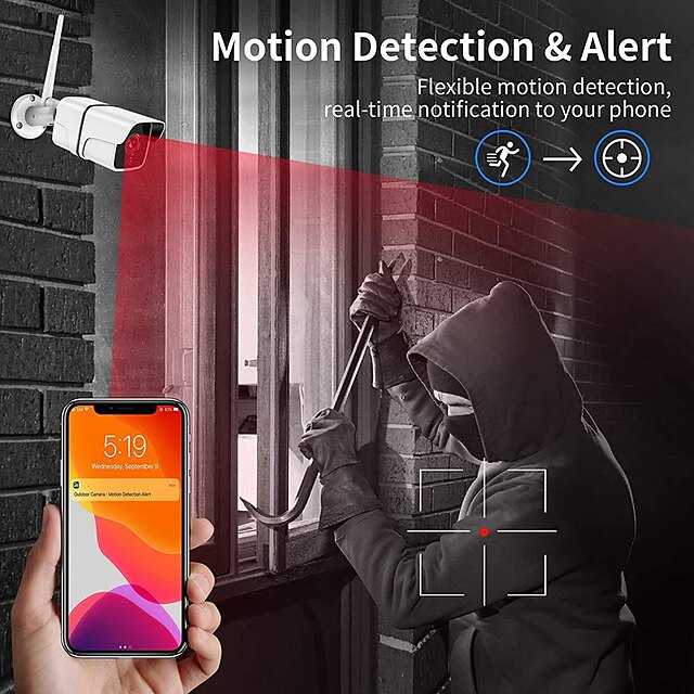  Wifi IP Camera Security Surveillance Camera CCTV Bullet P2P Motion Detection Full Color Audio Camera Waterproof 2MP 3MP Outdoor