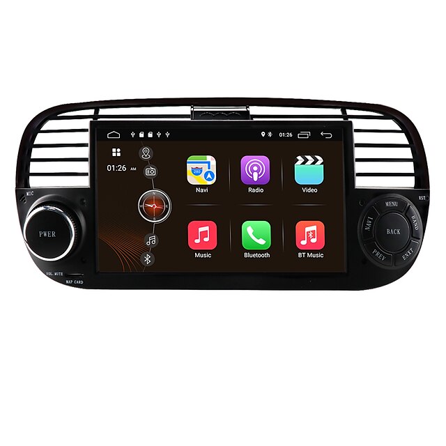 For Fiat 500 2007 2008 2009-2014 Android 10.0 Car Multimedia Player Stereo Radio Audio GPS Navigation Screen Autoradio Head unit