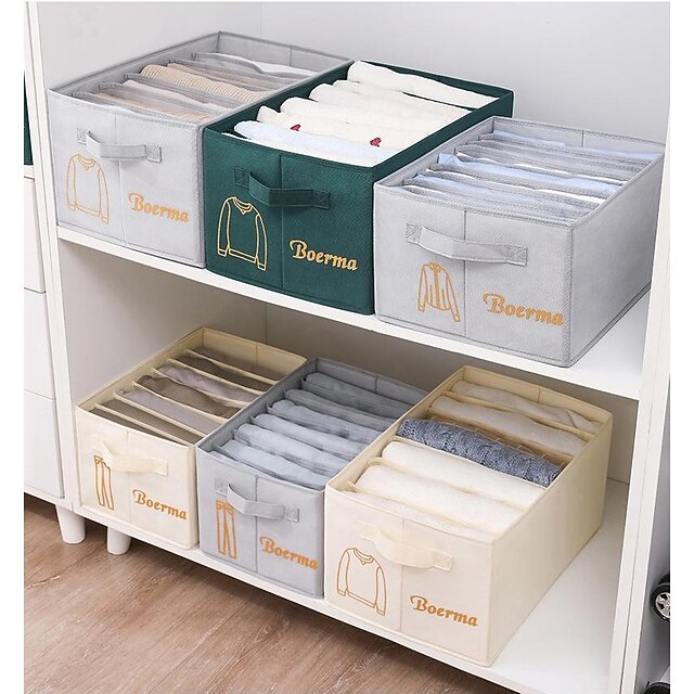 Nonwoven Clothes Pants Organizing Box Bedroom Wardrobe Clothes