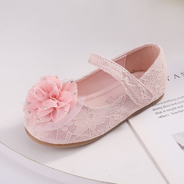 Shoes & Bags Kids Shoes | Girls Shoes Lace Comfort / Flower Girl Shoes Flats Flower / White Shoes for Wedding Party - HQ24628