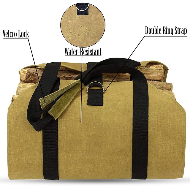 Home & Garden Home Decor | Firewood Storage Bag Oxford Cloth Logging Bag Portable Firewood Storage Bag Multifunctional Firewood 