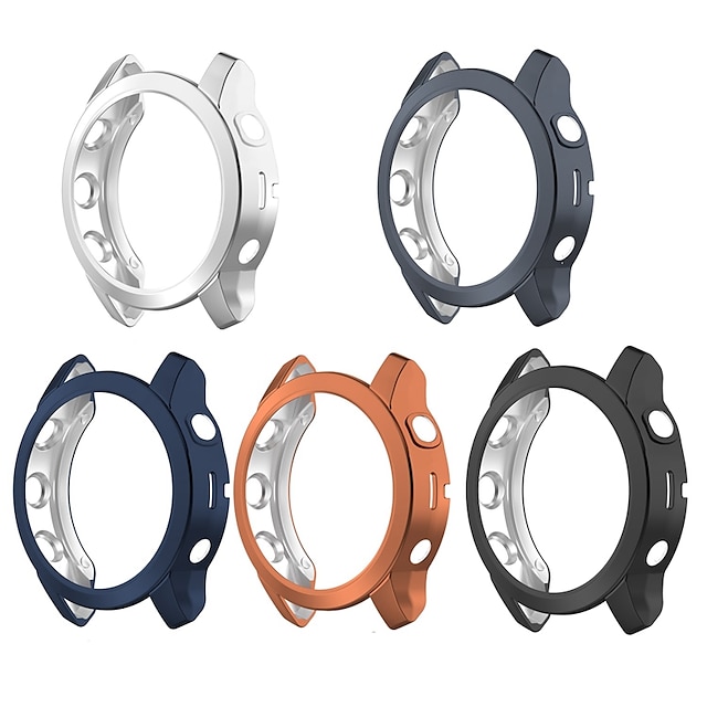  2 Pack Watch Case Compatible with Garmin Fenix 7S / Fenix 7 / Fenix 7X Scratch Resistant Ultra-thin Shockproof Soft TPU Watch Cover